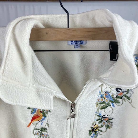 3X wild bird embroidered Bradford Exchange full-Zip fleece - Picture 2 of 4